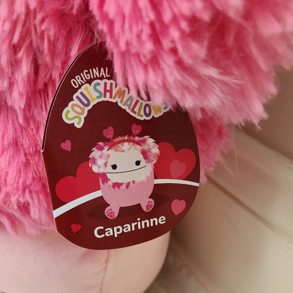 Squishmallows 11" Caparinne the Valentines Pink Bigfoot Plush Toy NWT - Picture 8 of 11